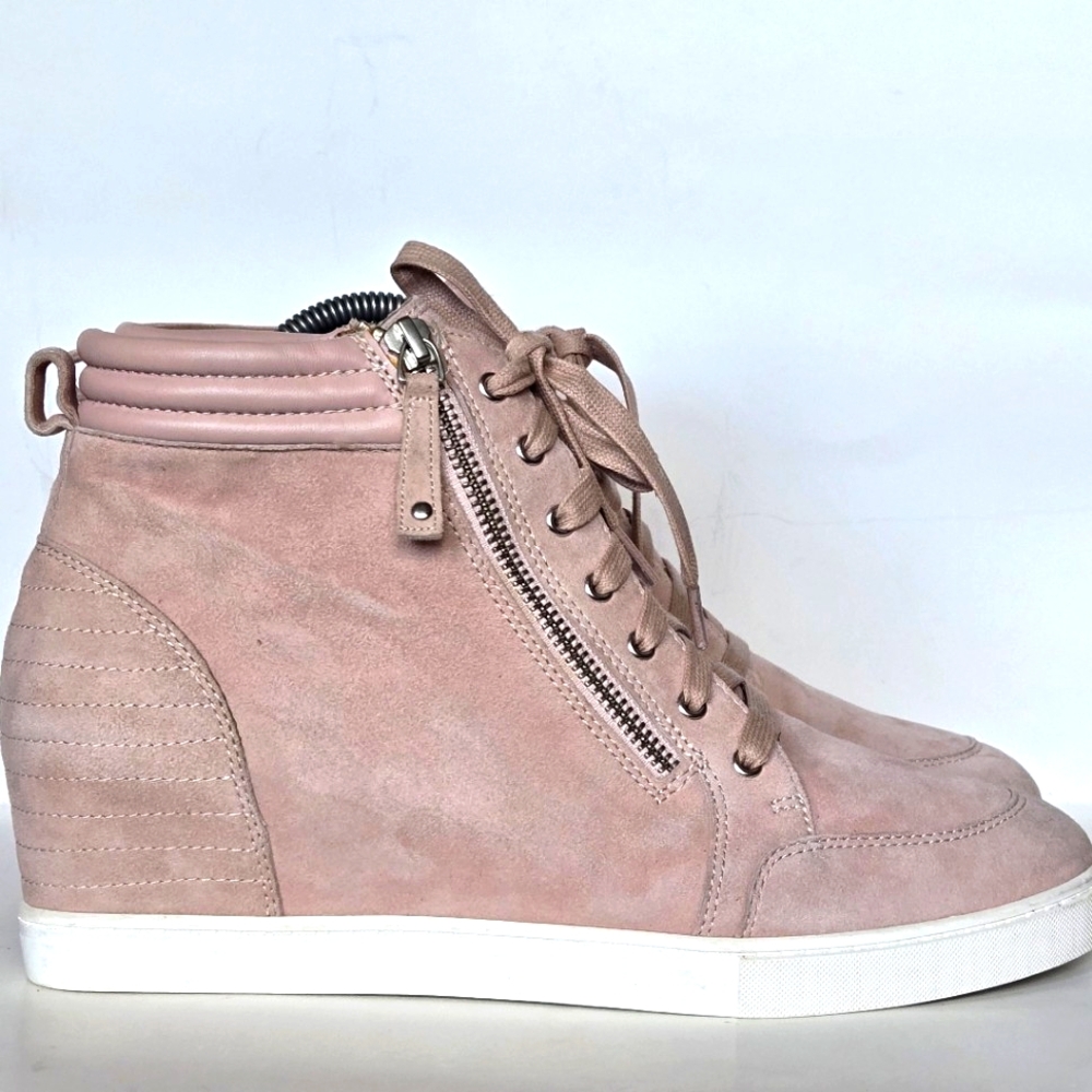LINEA PAOLO Niya Wedge Sneaker 10 Blush Pink shoes